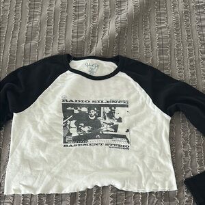 Black and White Kids Raglan Shirt